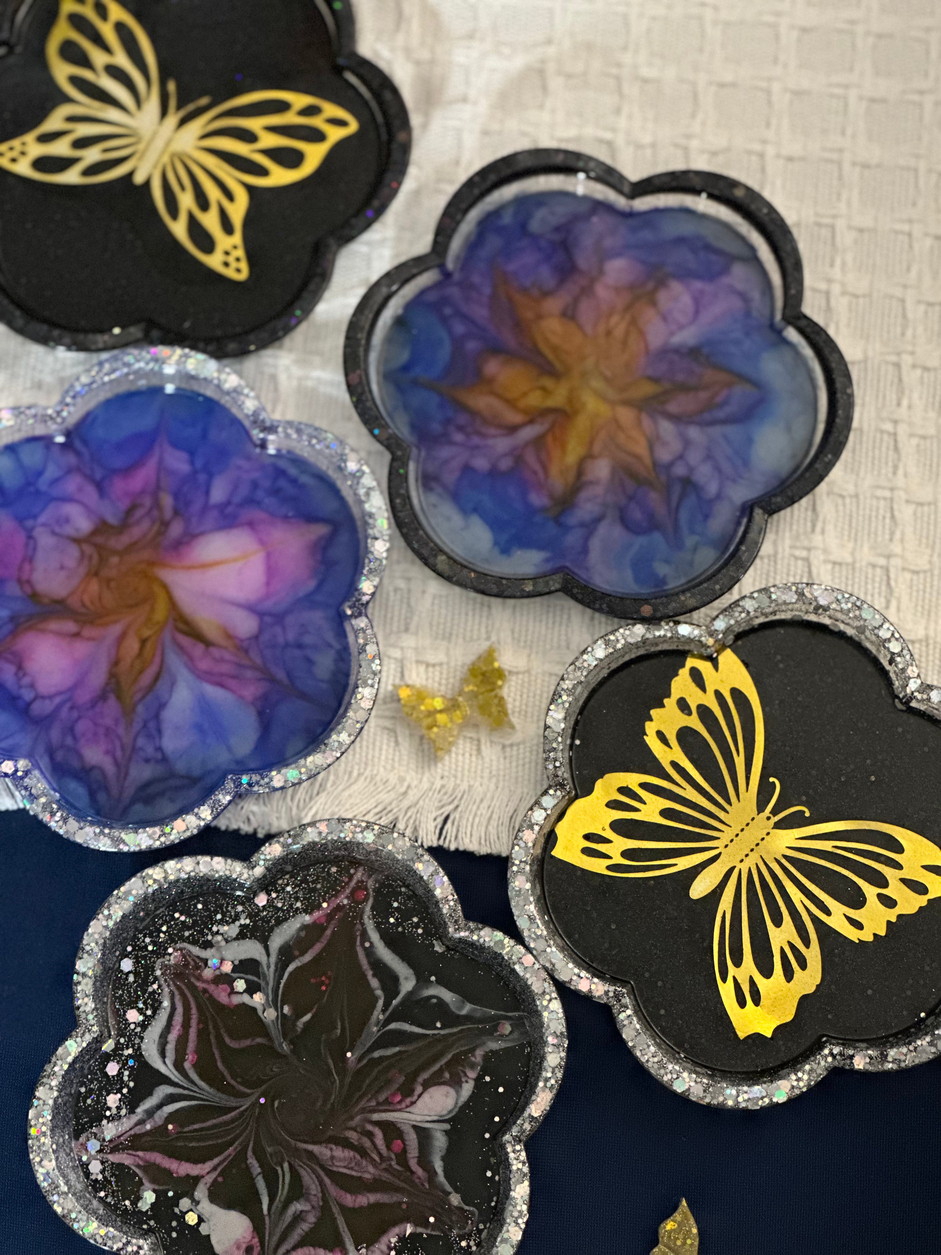 Flower coasters