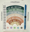 Wellness Journals with Sticky Notes and Motivational Pen